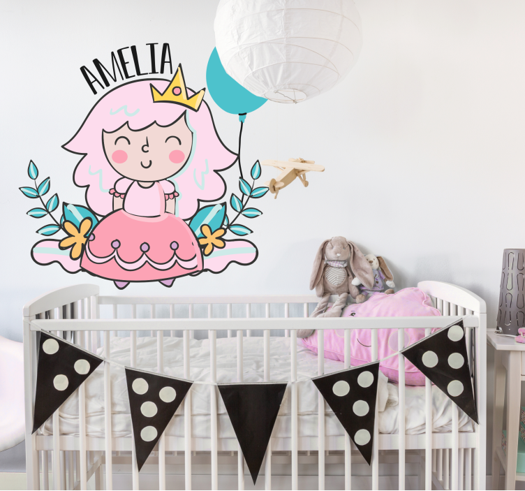 Customizable Princess kid's sticker - TenStickers