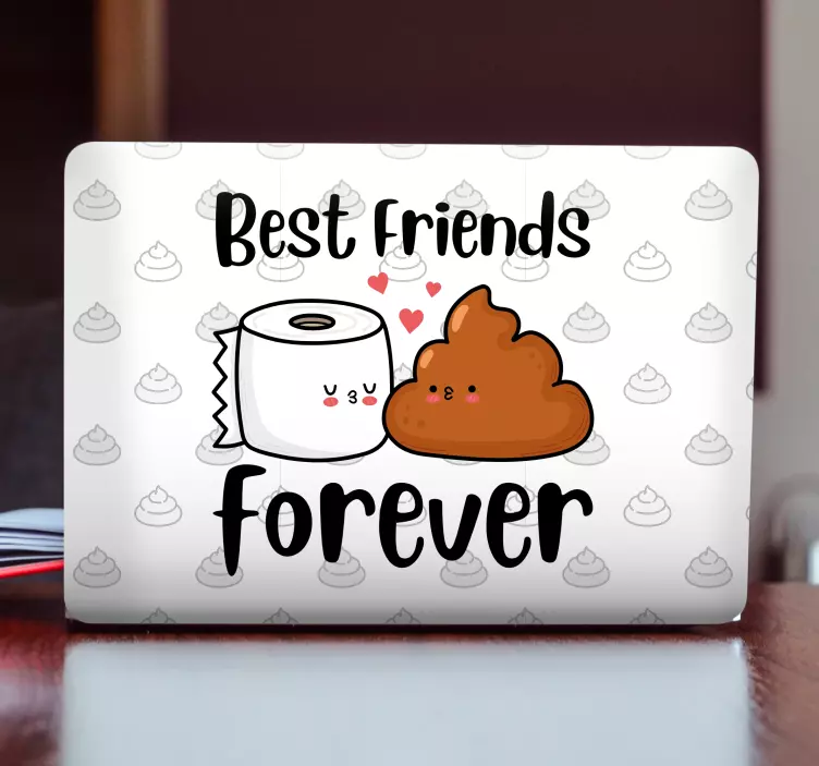 Friendship toilet paper laptop skin - TenStickers