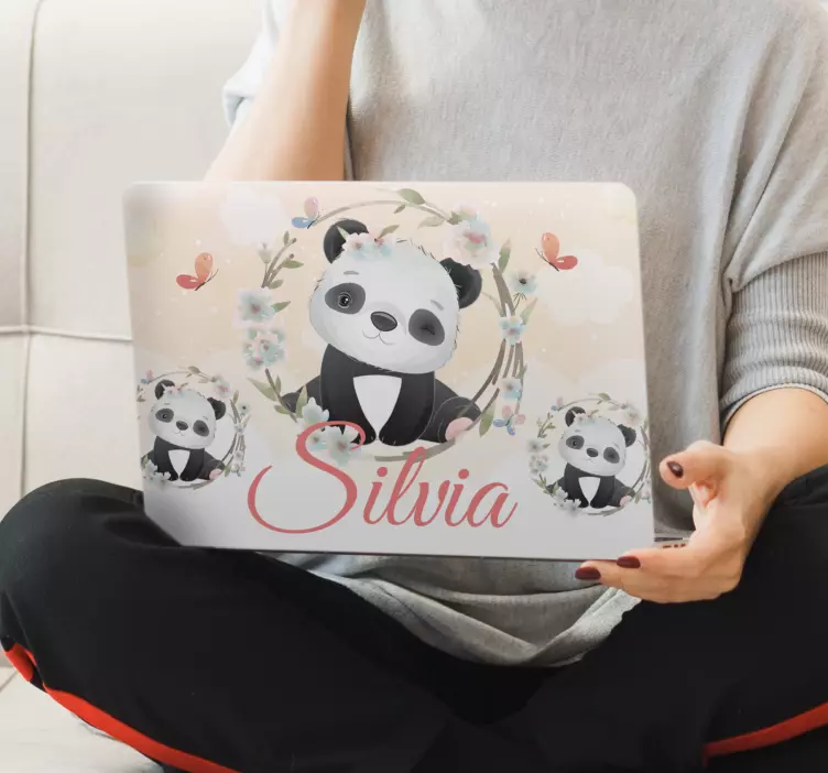 Cute Panda Theme laptop skin - TenStickers