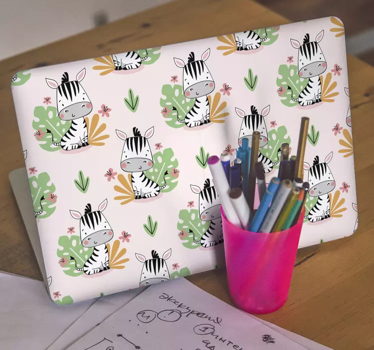 Cute Zebra Patterns laptop skin - TenStickers