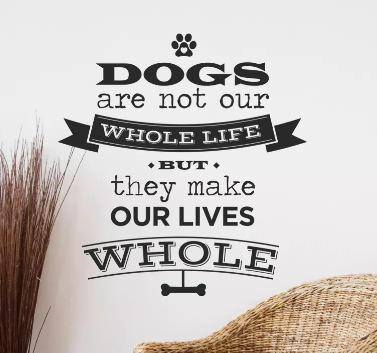 Decorative Vinyl Text on Dogs - TenStickers