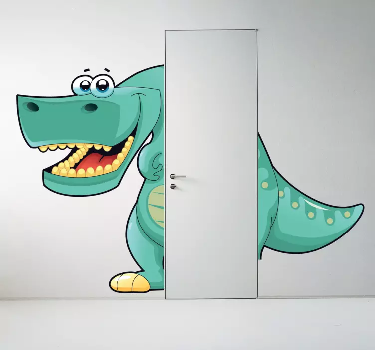 Dinosaur Door Sticker - TenStickers