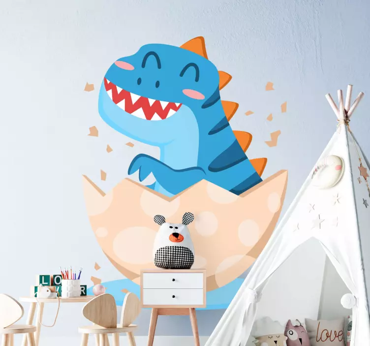 Dinosaur wall sticker happy hatchling dinosaur - TenStickers