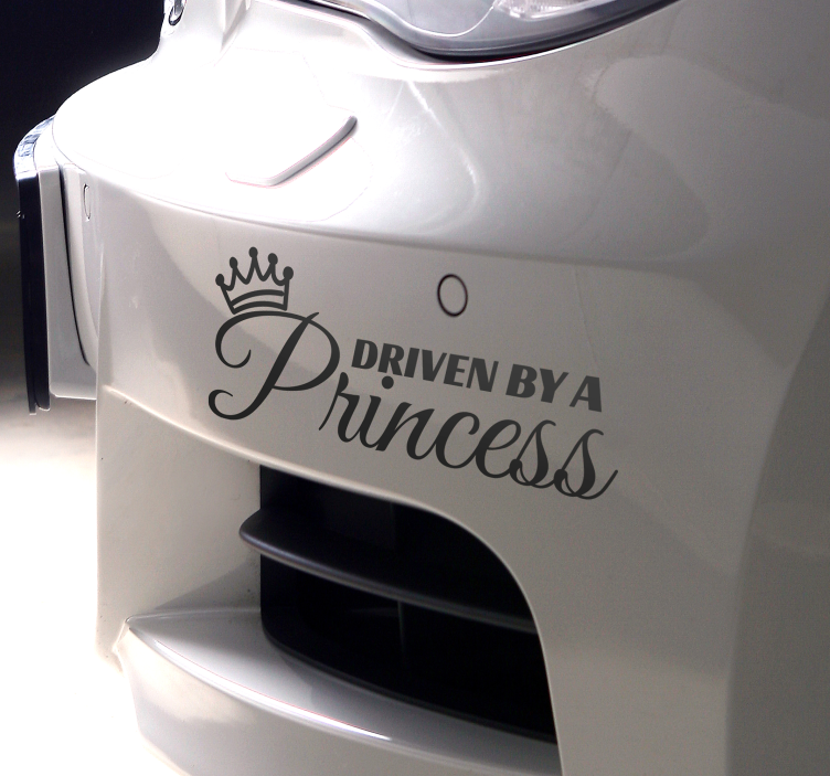Driven by a princess car sticker - TenStickers