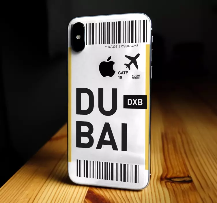 Dubai flight pass iPhone sticker - TenStickers