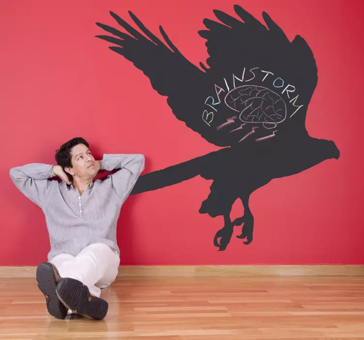 Eagle Silhouette Blackboard Sticker - TenStickers