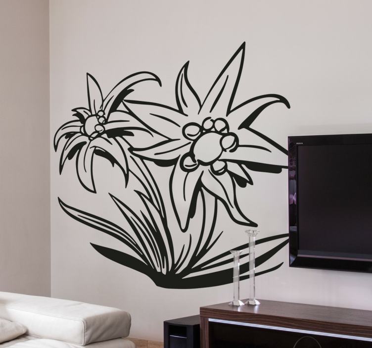 Edelweiss Flower Wall Sticker - TenStickers
