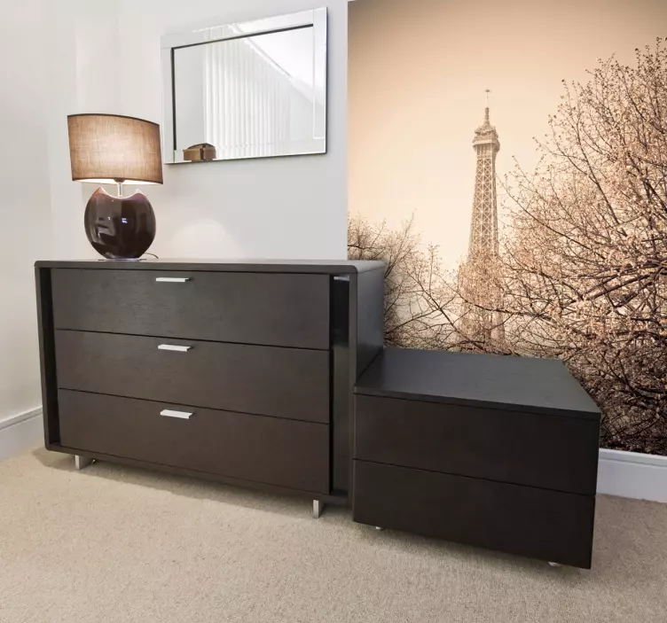 Eiffel Towel Trees Wall Mural - TenStickers