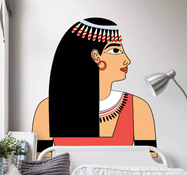 Elegant Egyptian Woman character sticker - TenStickers