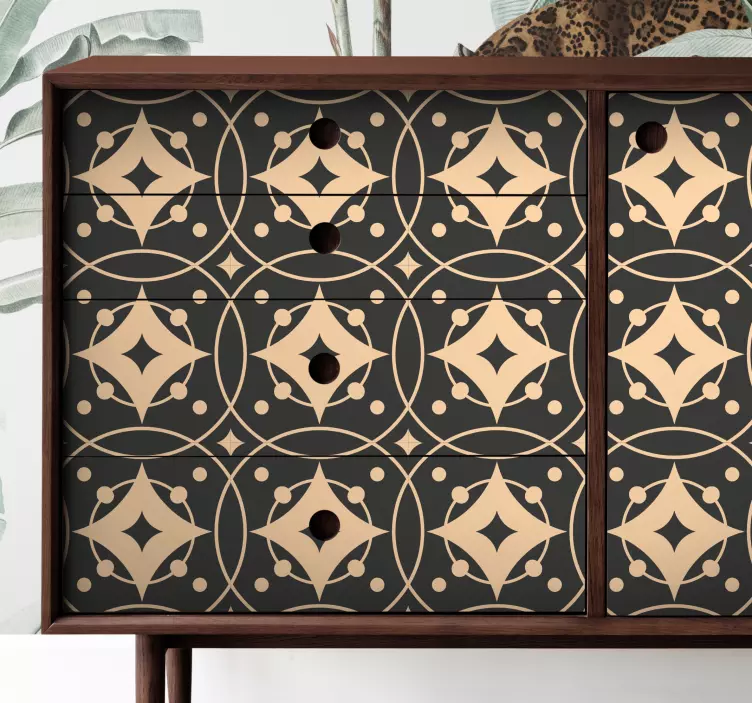 Elegant Geometric Pattern furniture sticker - TenStickers