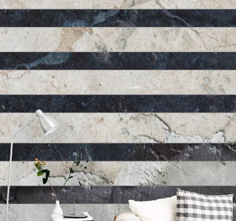 Elegant textured pattern bedroom wall sticker - TenStickers