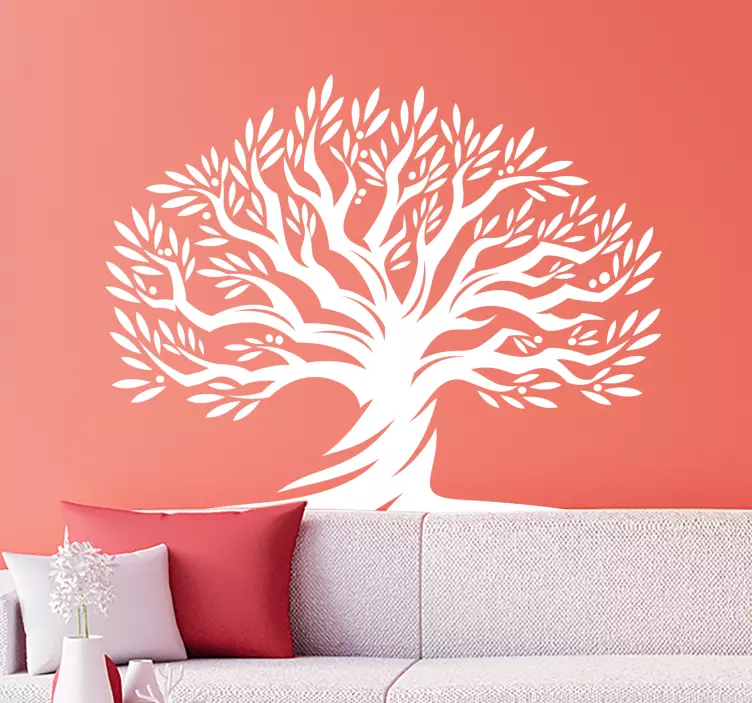 Elegant silhouette tree wall sticker - TenStickers