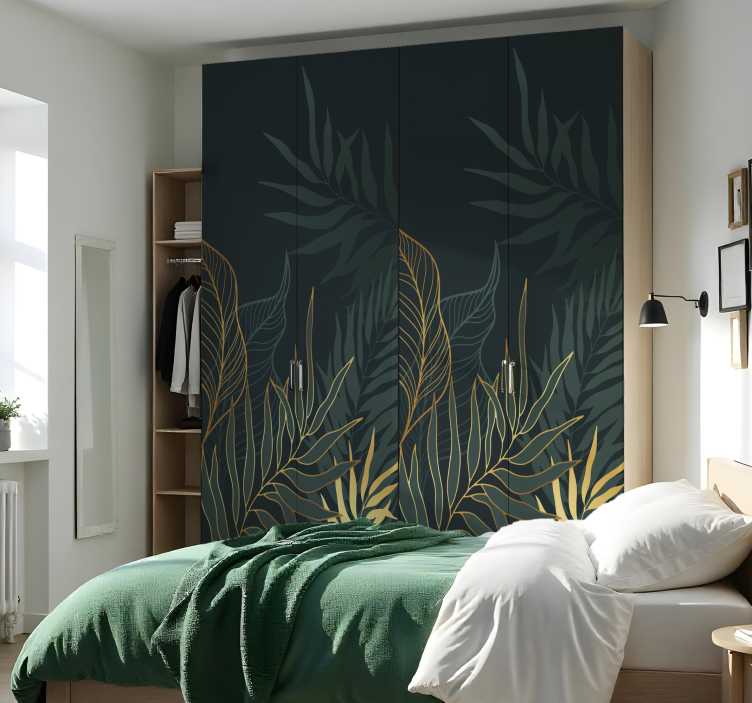 Elegant tropical leaf furniture sticker - TenStickers