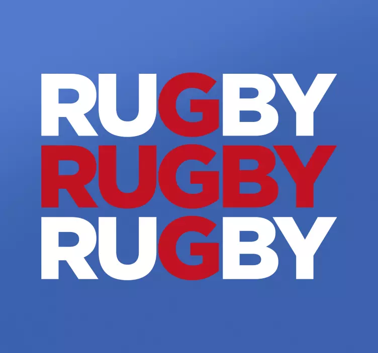 Rugby English Flag Sports Wall Sticker - TenStickers