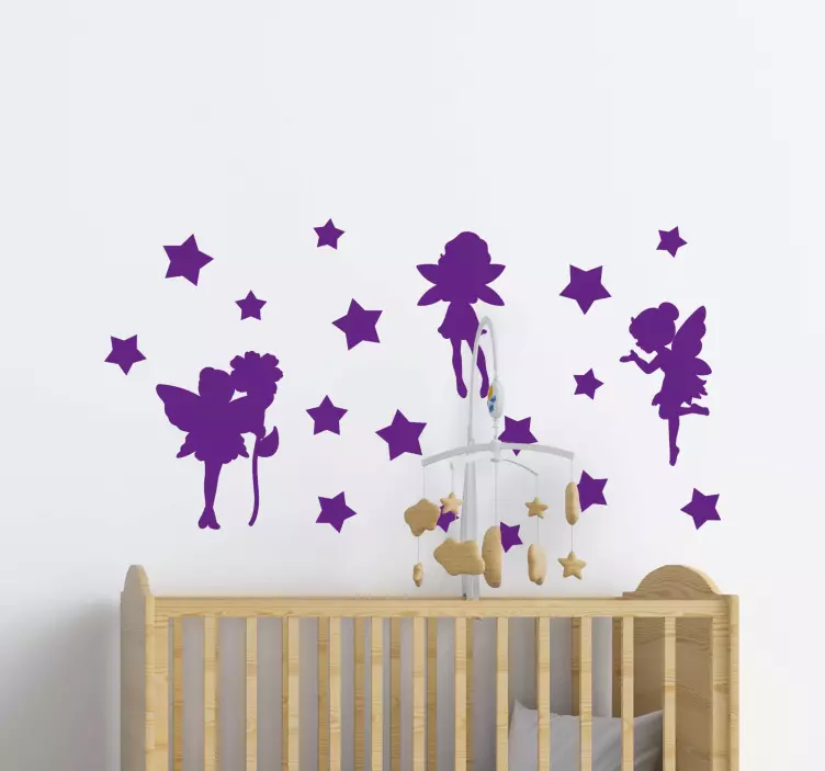 Fairy Star Silhouettes fairytale stickers - TenStickers