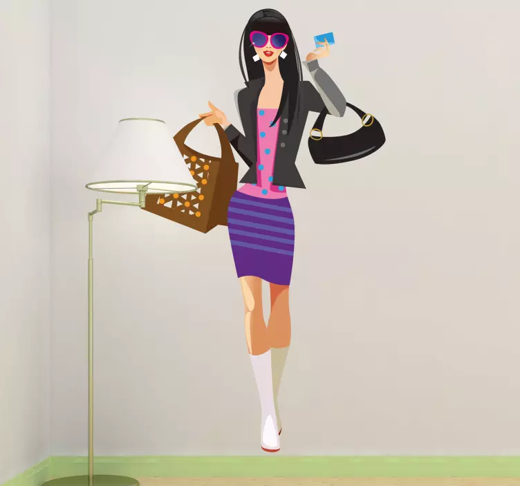 Fashionista Wall Sticker - TenStickers