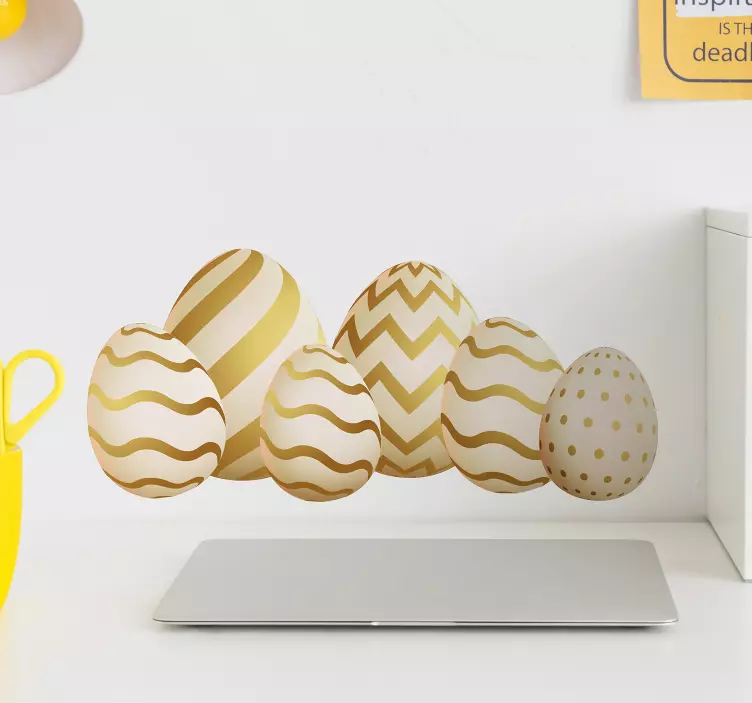 Festive Egg Designs holiday sticker - TenStickers
