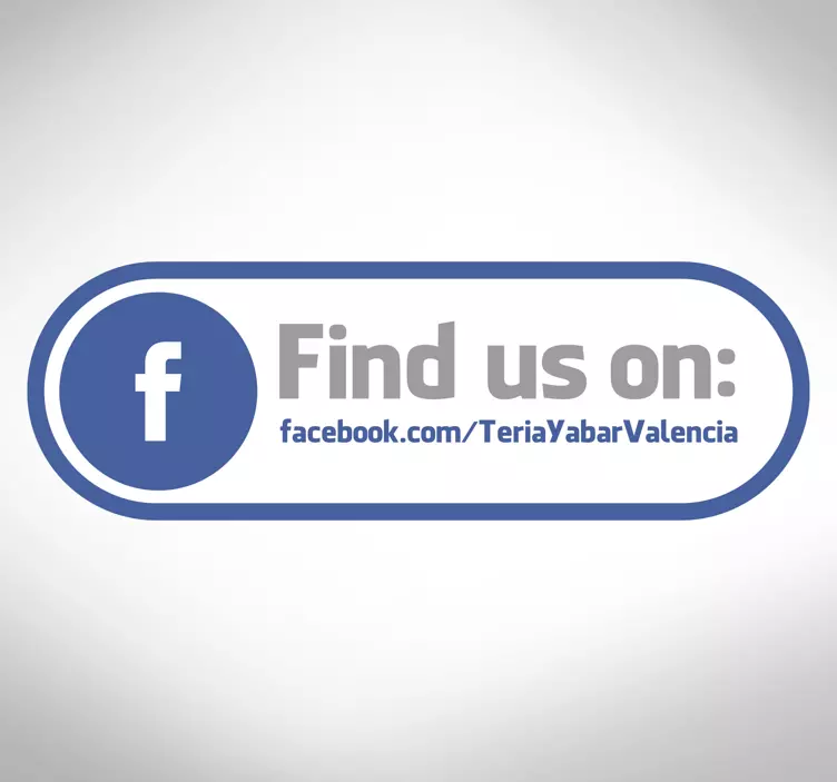 Find Us On Facebook Business Sticker - TenStickers