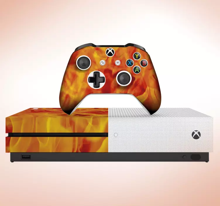 Cool fire flame effect xbox sticker - TenStickers