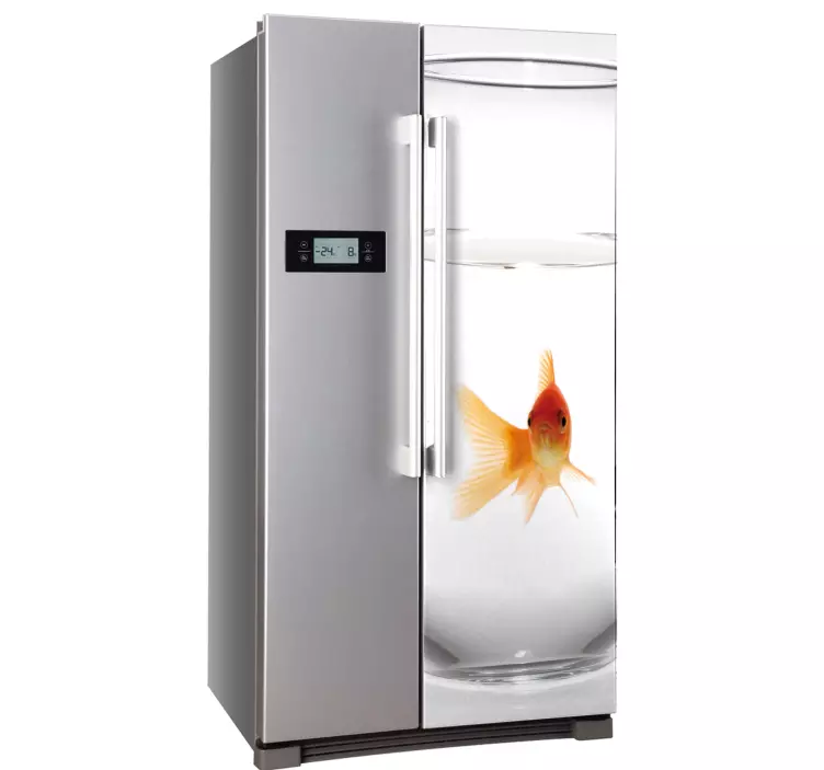 Goldfish Tank Fridge Sticker - TenStickers