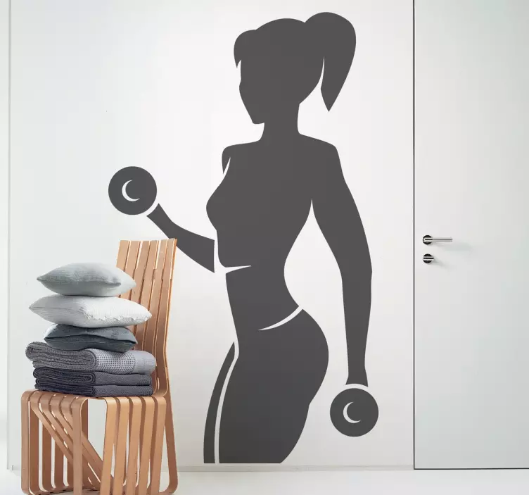 Fitness Girl Wall Sticker - TenStickers