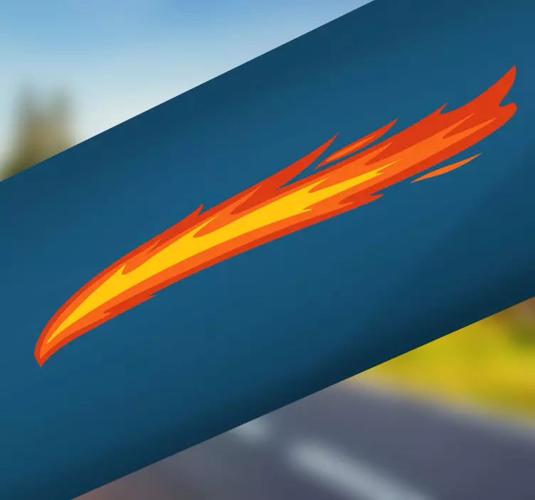 Fire flame effect bikes sticker - TenStickers