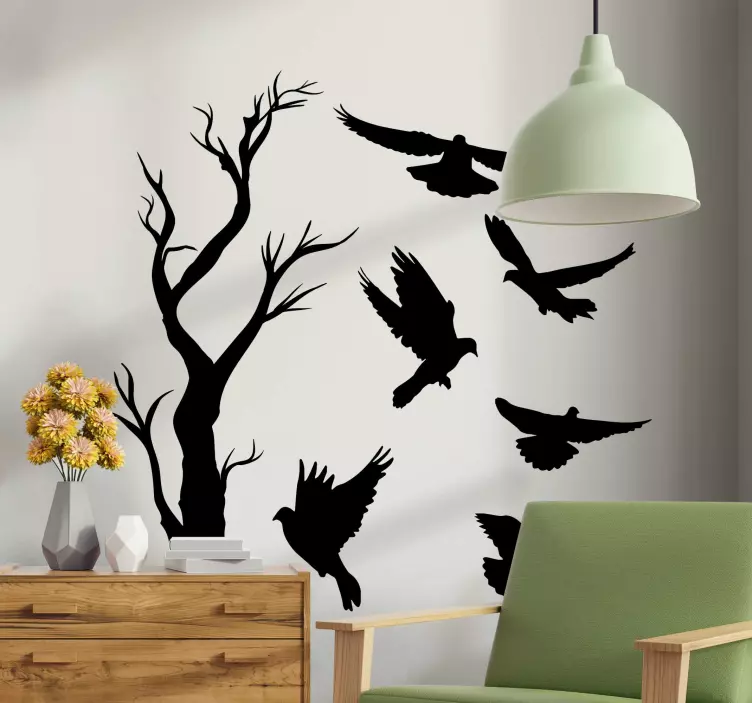 Flight Silhouettes bird sticker - TenStickers