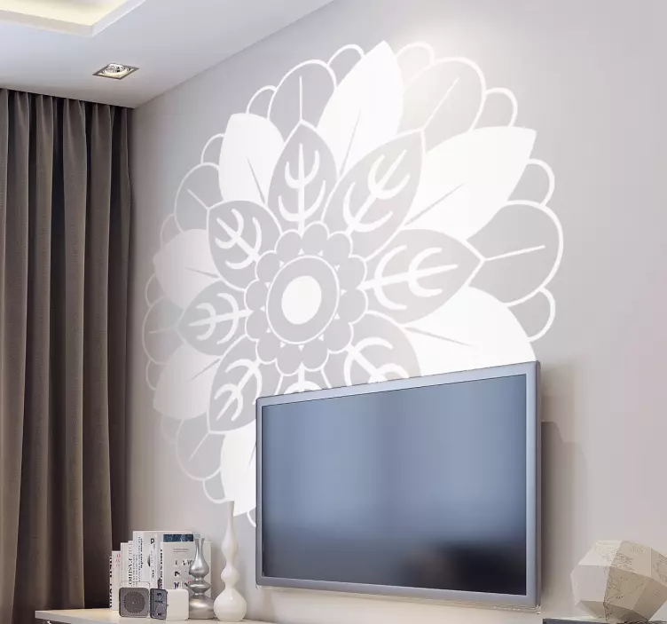 Floral Mandala Wall Decal - TenStickers