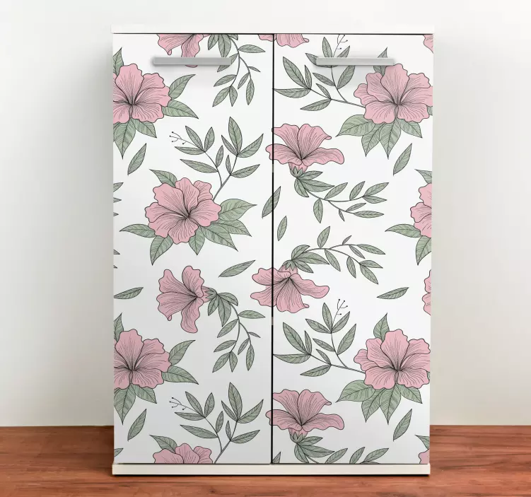 Floral patterned finish furniture sticker - TenStickers