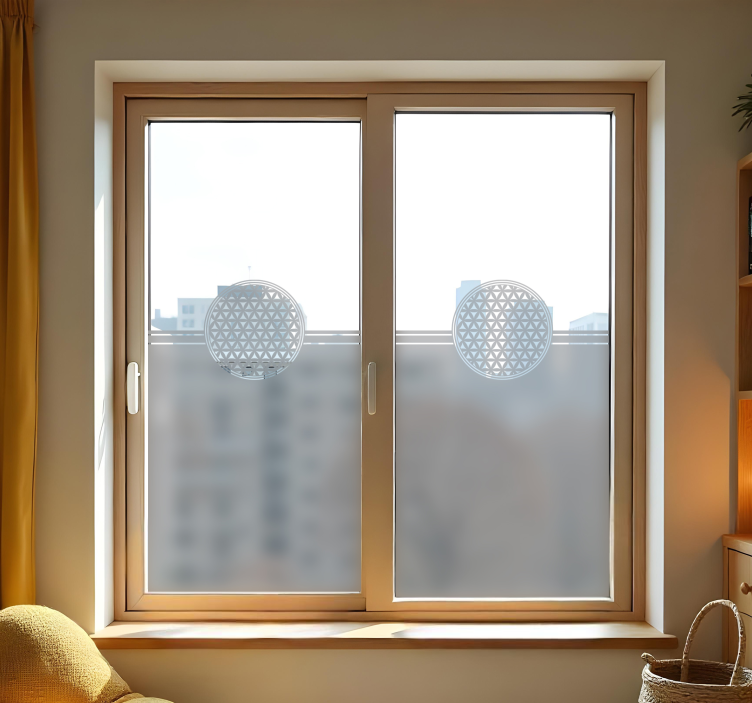 flower of life mandala window sticker - TenStickers