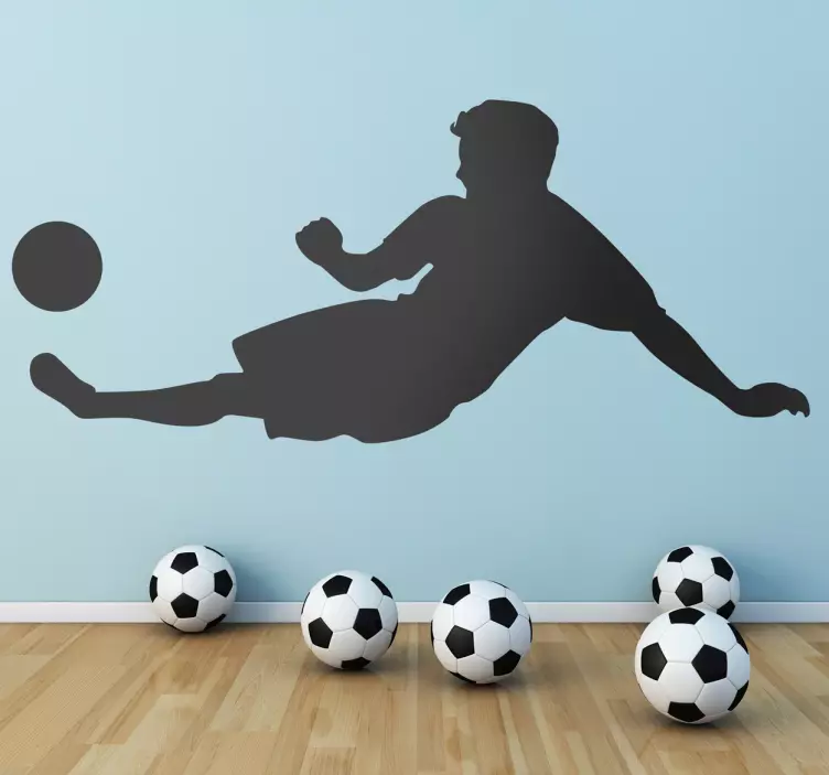 Footballer Silhouette Wall Sticker - TenStickers