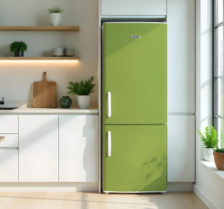 Full green fridge sticker - TenStickers