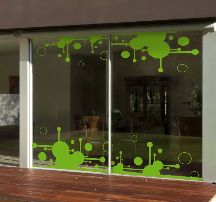 Futuristic Circles Window Sticker - TenStickers