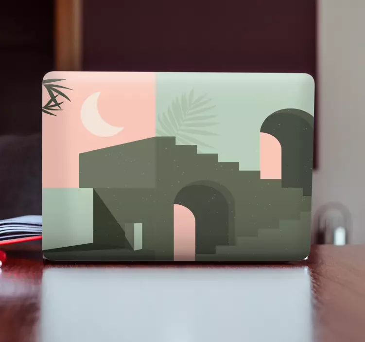 Geometric Architectural Elements laptop skin - TenStickers