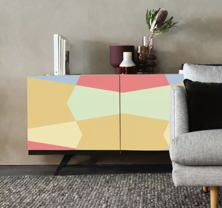 Geometric Color Sections furniture sticker - TenStickers