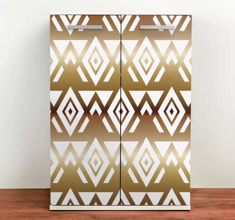 Geometric gold pattern furniture sticker - TenStickers
