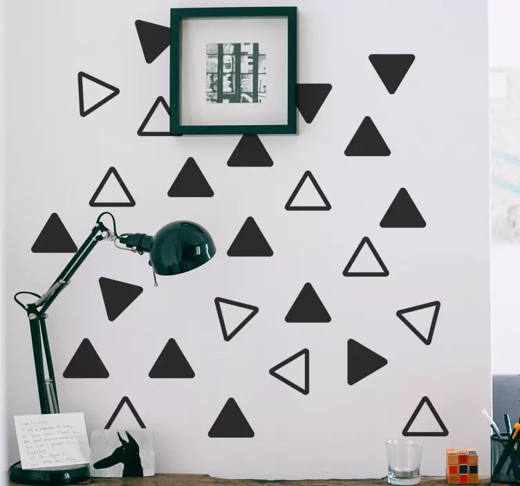 Geometric Triangular Patterns location sticker - TenStickers