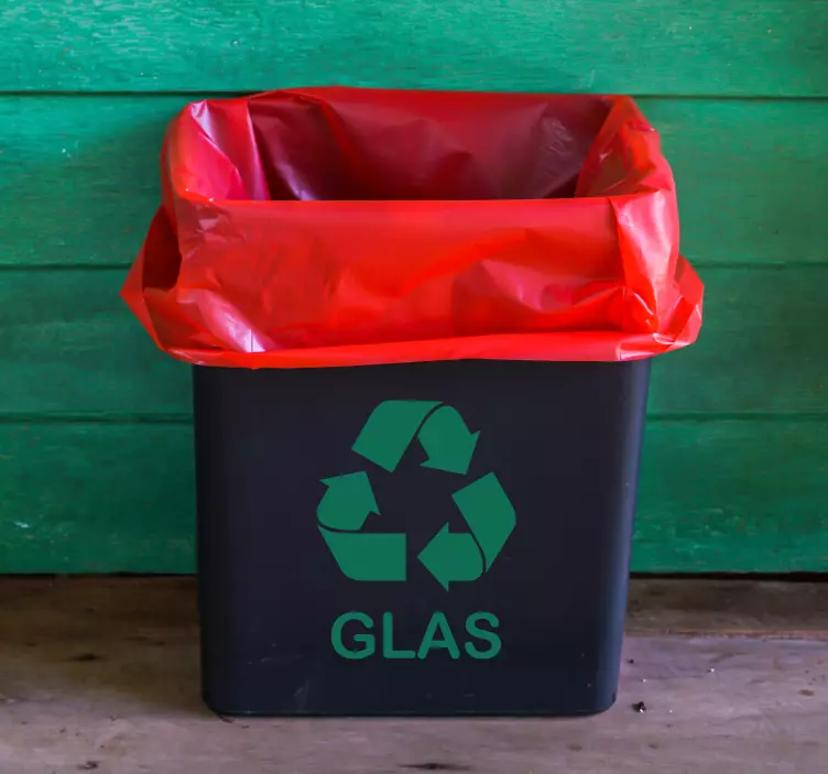 Glas Recycling Sign Sticker - TenStickers