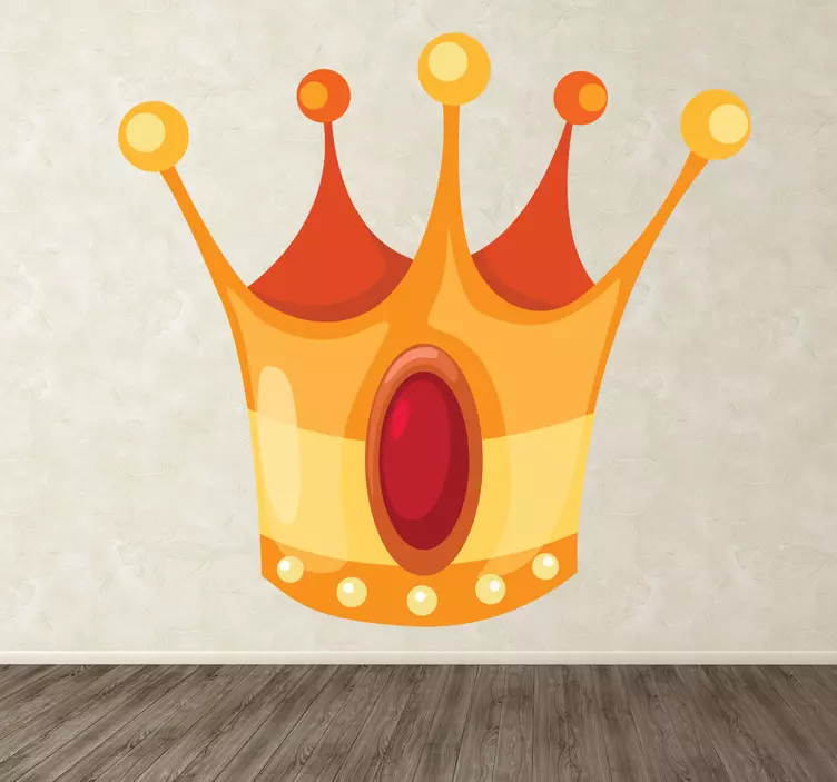 Golden Crown Kids Sticker - TenStickers