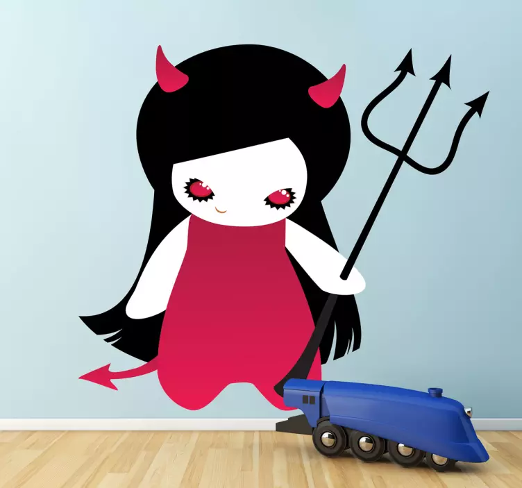 Gothic Demon Kids Sticker - TenStickers