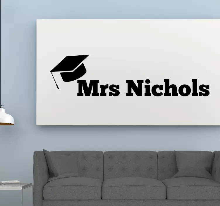 Graduation Cap Emblem wall stickers quotes - TenStickers