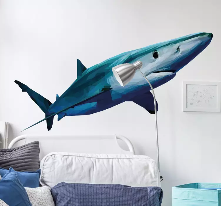 Graphic Shark Wall Sticker - TenStickers