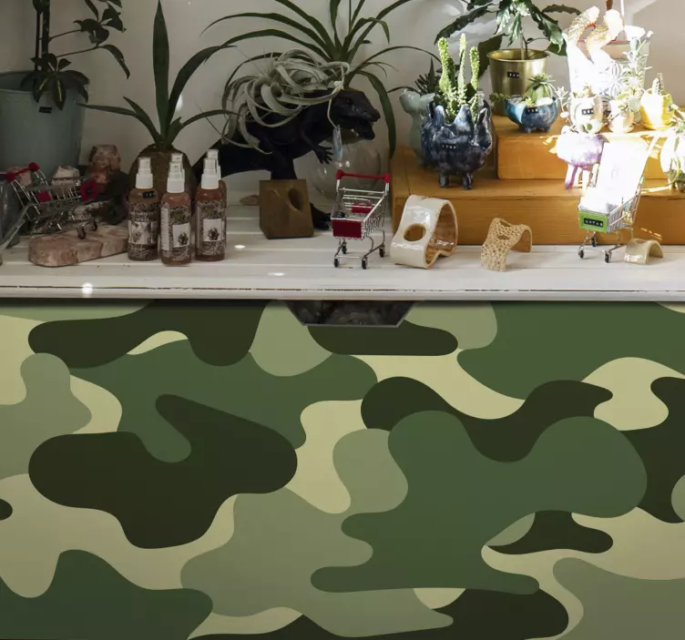 Green camouflage vinyl print decal - TenStickers