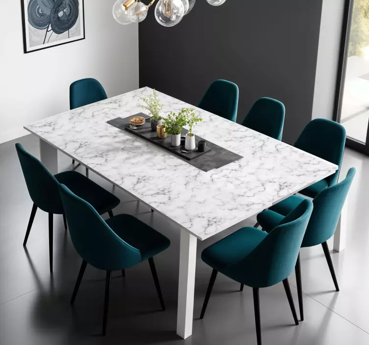 Grey marble for table wall stickers for dining room - TenStickers