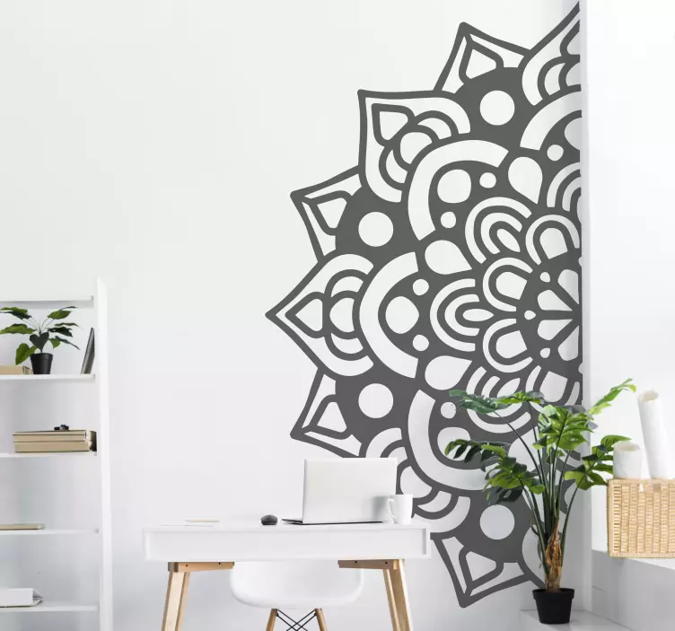 Half mandala wall sticker - TenStickers