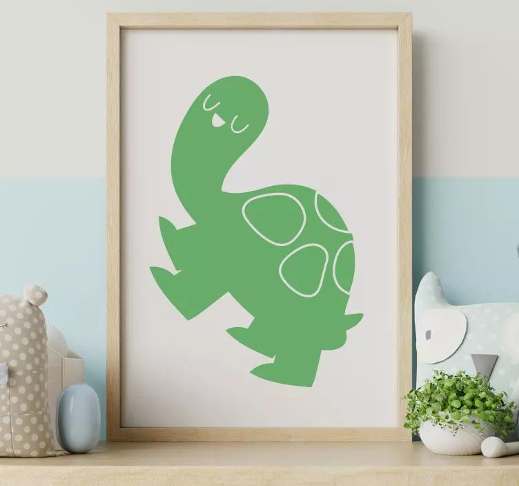Happy turtle animal wall decor - TenStickers