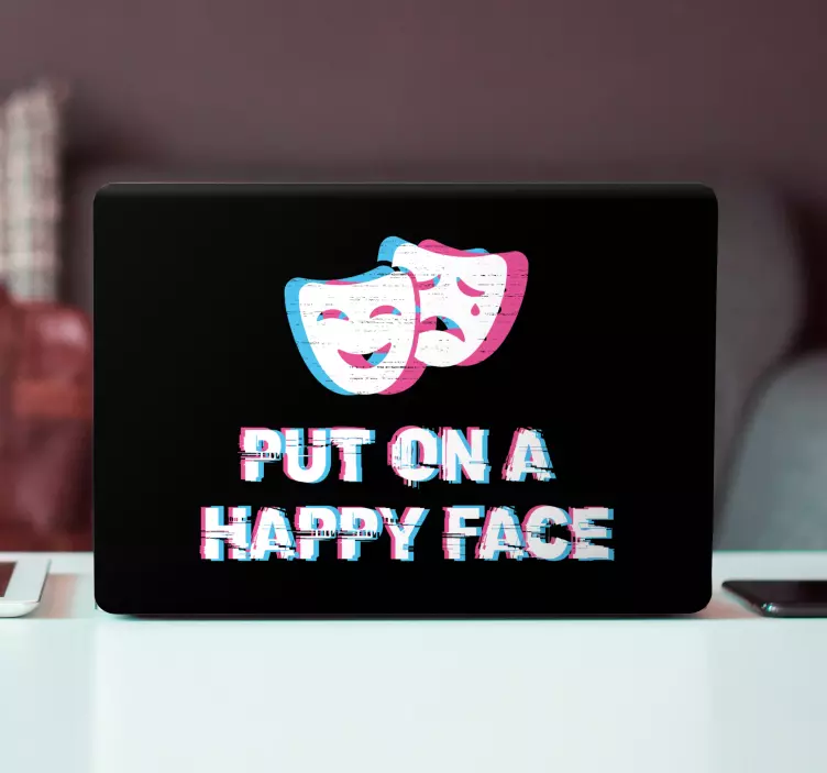 Happy Face Expression laptop skin - TenStickers