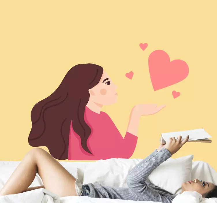 Heart Emission Gesture love sticker - TenStickers