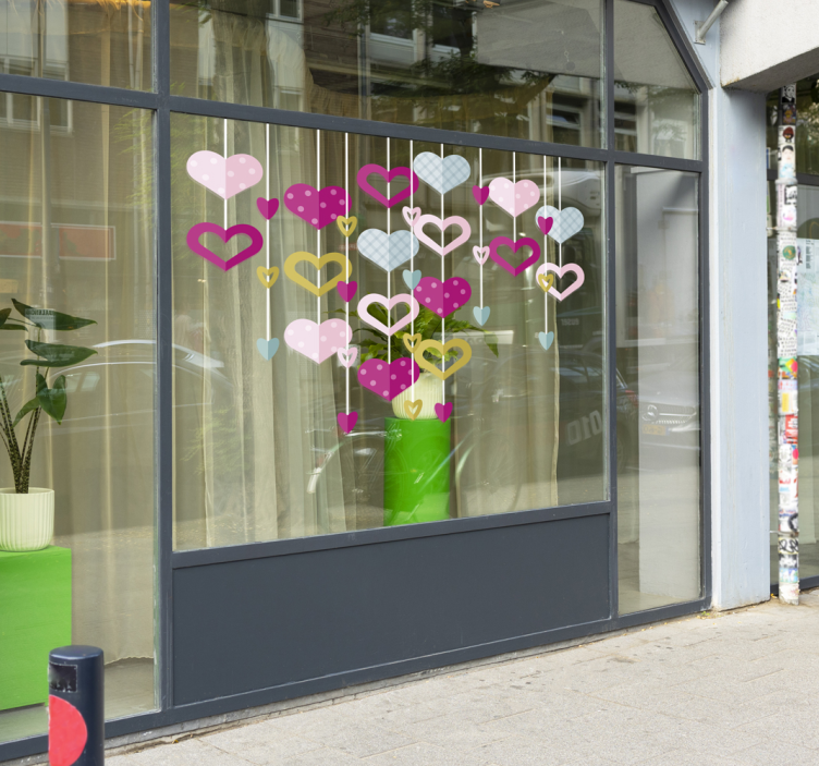 Heart Wreath Wall Sticker - TenStickers