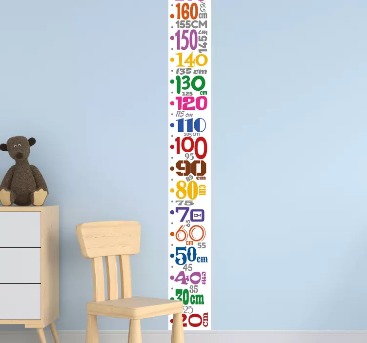 Height Tracking Chart height chart wall sticker - TenStickers